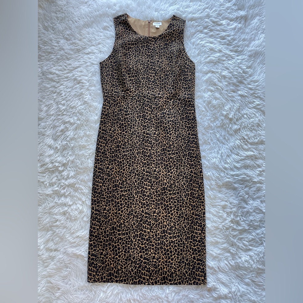 J. Crew Cheetah Print Sleeveless Sheath Dress